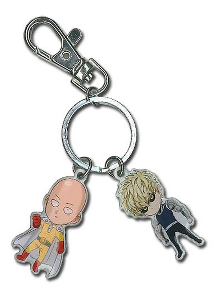 One Punch Man - SD Saitama & Genos Metal Keychain - Great Eastern Entertainment