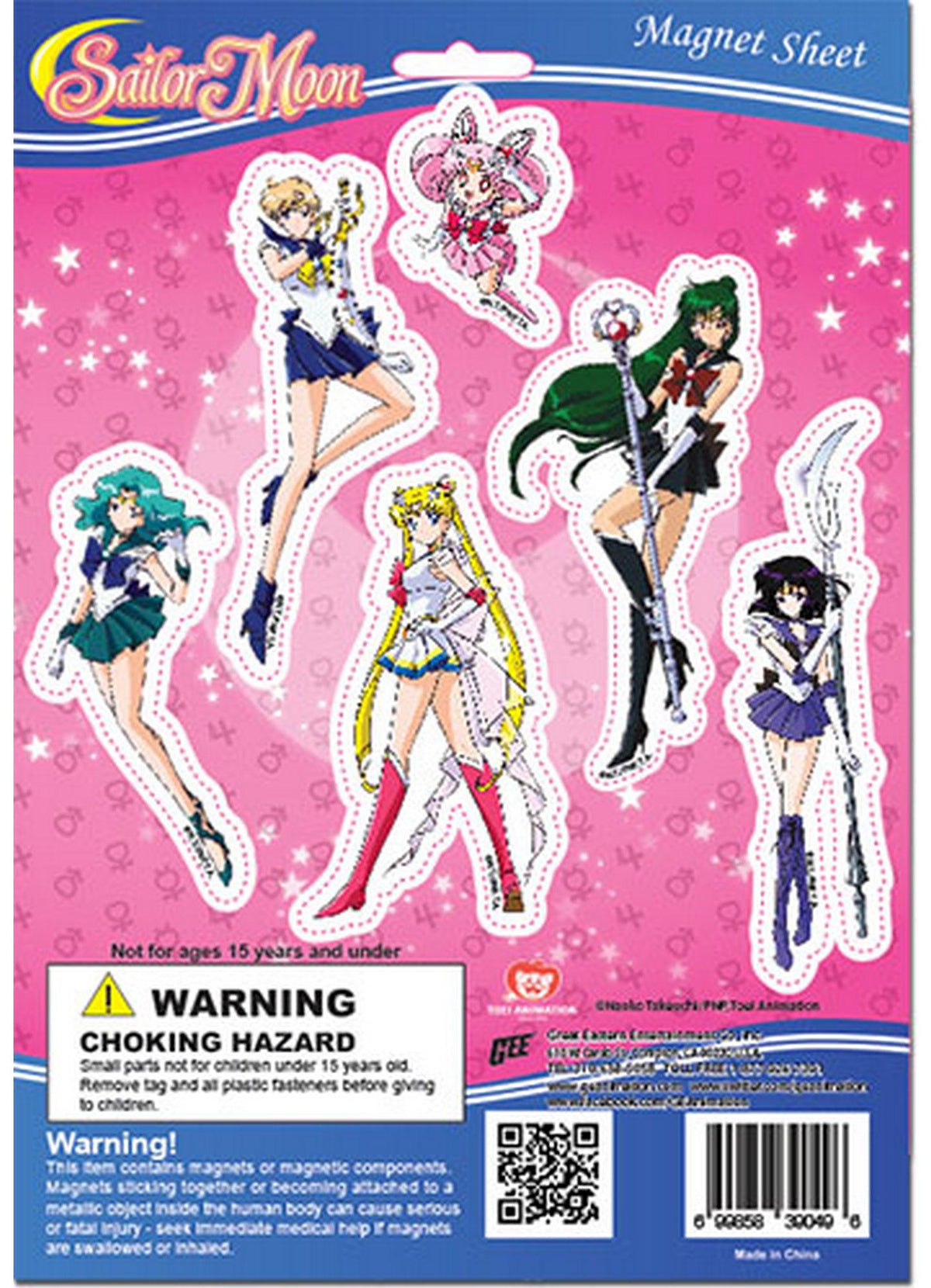 Sailor Moon S - Outer Senshi Group Magnet Sheet Set - Great Eastern Entertainment