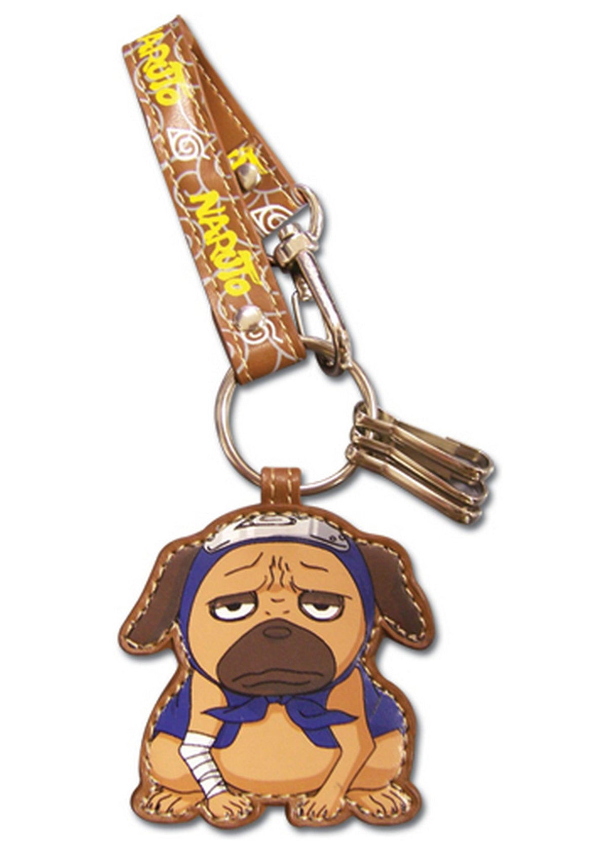 Naruto - Pakkun Leather Keychain - Great Eastern Entertainment