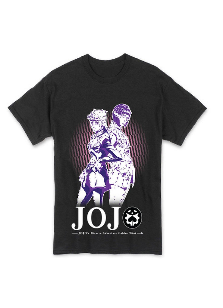 Jojo's S4 - Giomo And Bruno Bucciarati Group Men's Black T-Shirt - Great Eastern Entertainment