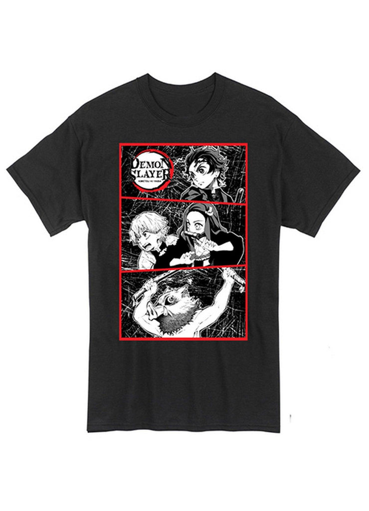 Demon Slayer - Group Gritty Panels T-Shirt