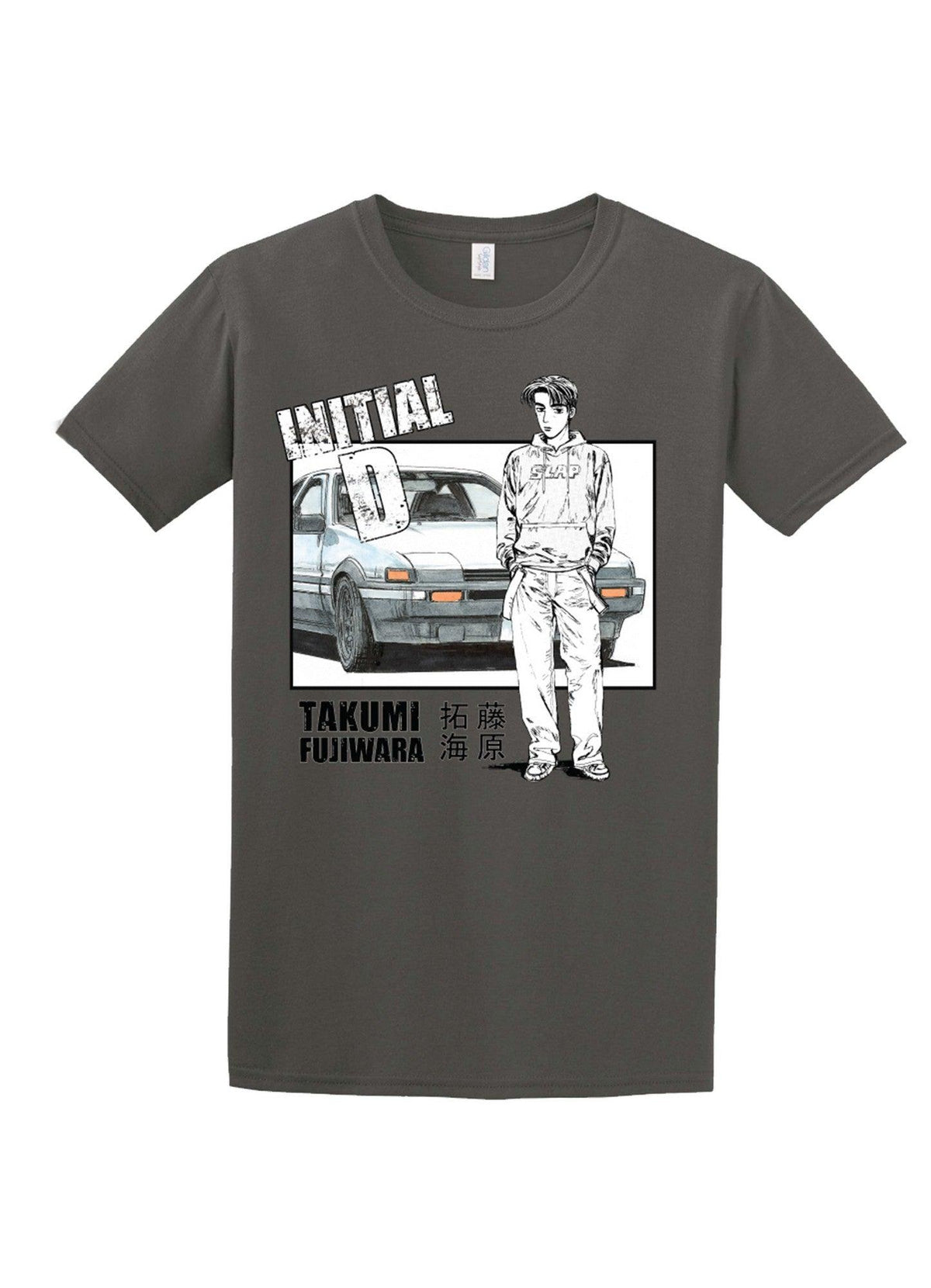 Initial D - Takumi Fujiwara Men's Charcoal T-Shirt