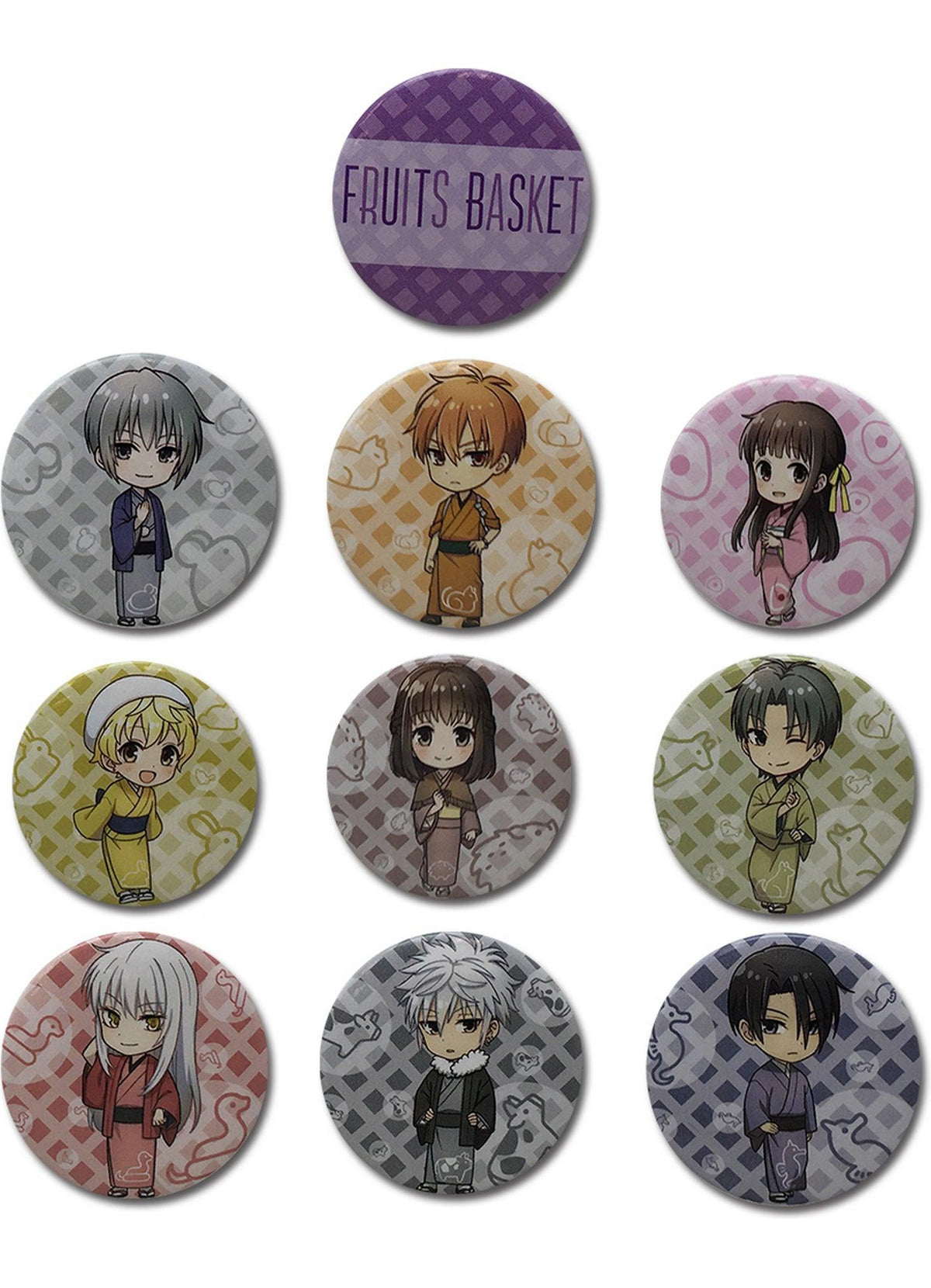 Fruits Basket 2019 - SD Character Buttons (10 Pcs/Set)