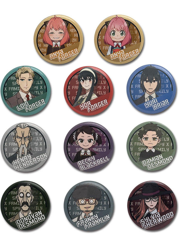 Spy X Family - Character Name Button Set