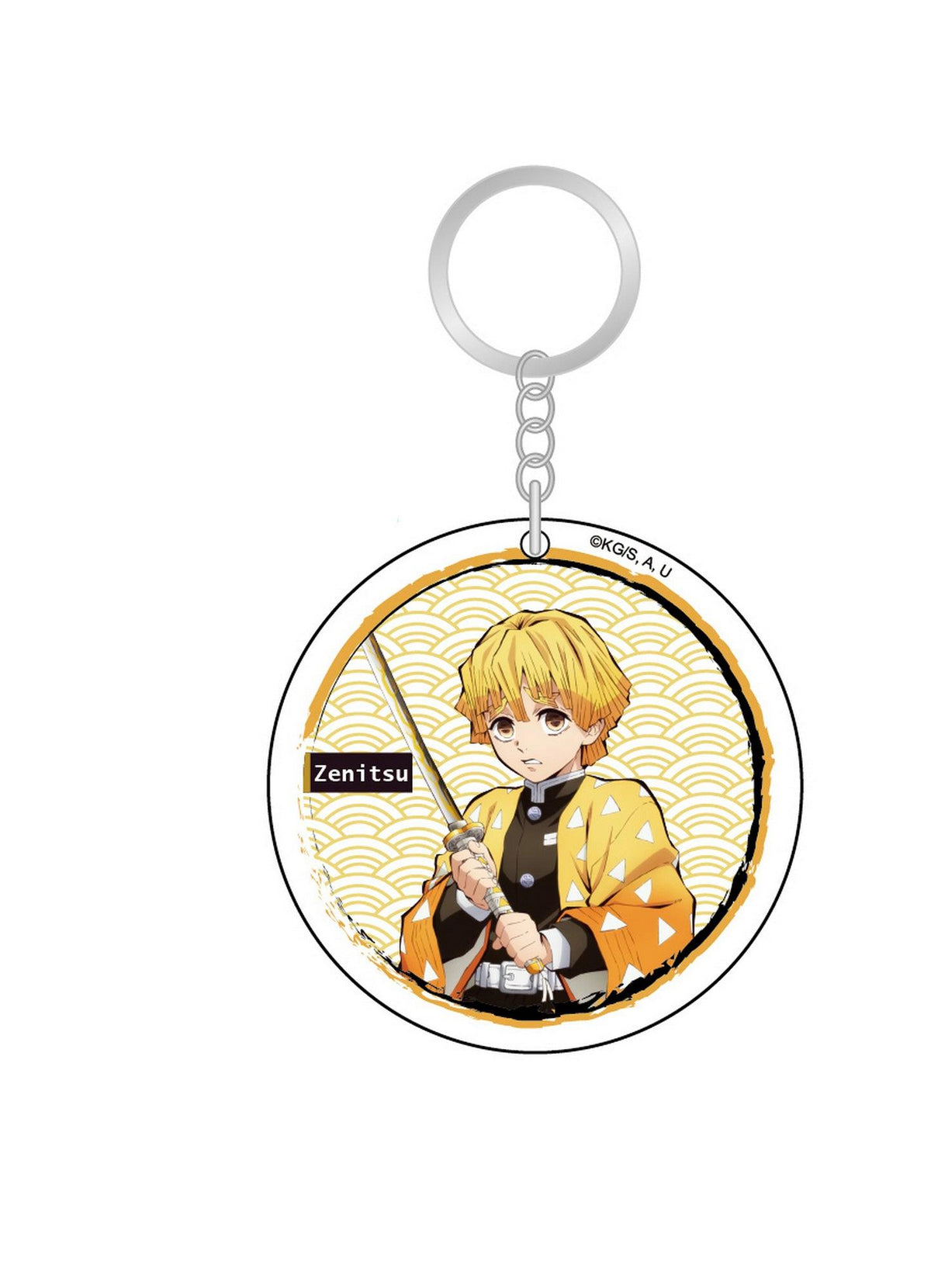 Demon Slayer - Zenitsu Agatsuma Acrylic Circle Keychain