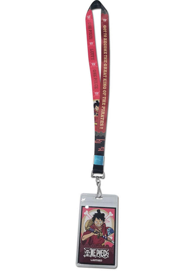 One Piece - Monkey D. Luffy Icon And Verbiage Lanyard