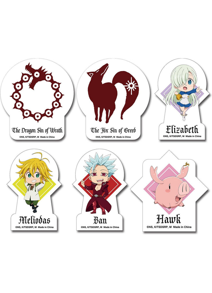 The Seven Deadly Sins S3 - SD Character With Tattoo #3 Die-Cut Sticker Set
