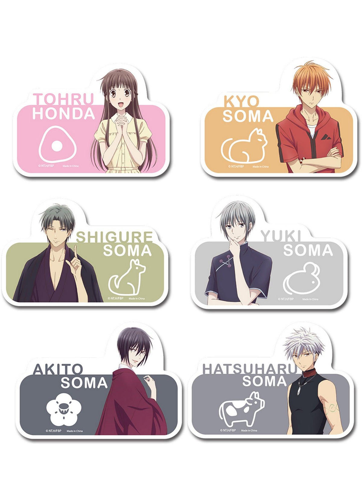 Fruits Basket 2019 - Group #1 Die-Cut Sticker Set