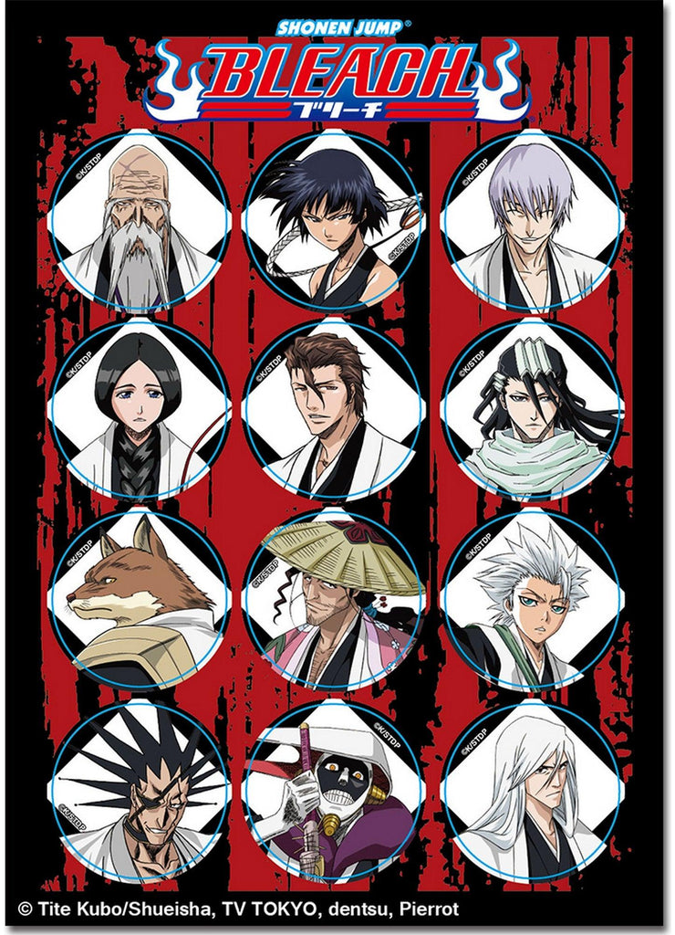 Bleach - Shinigami Captains Sticker Set 5"X7"