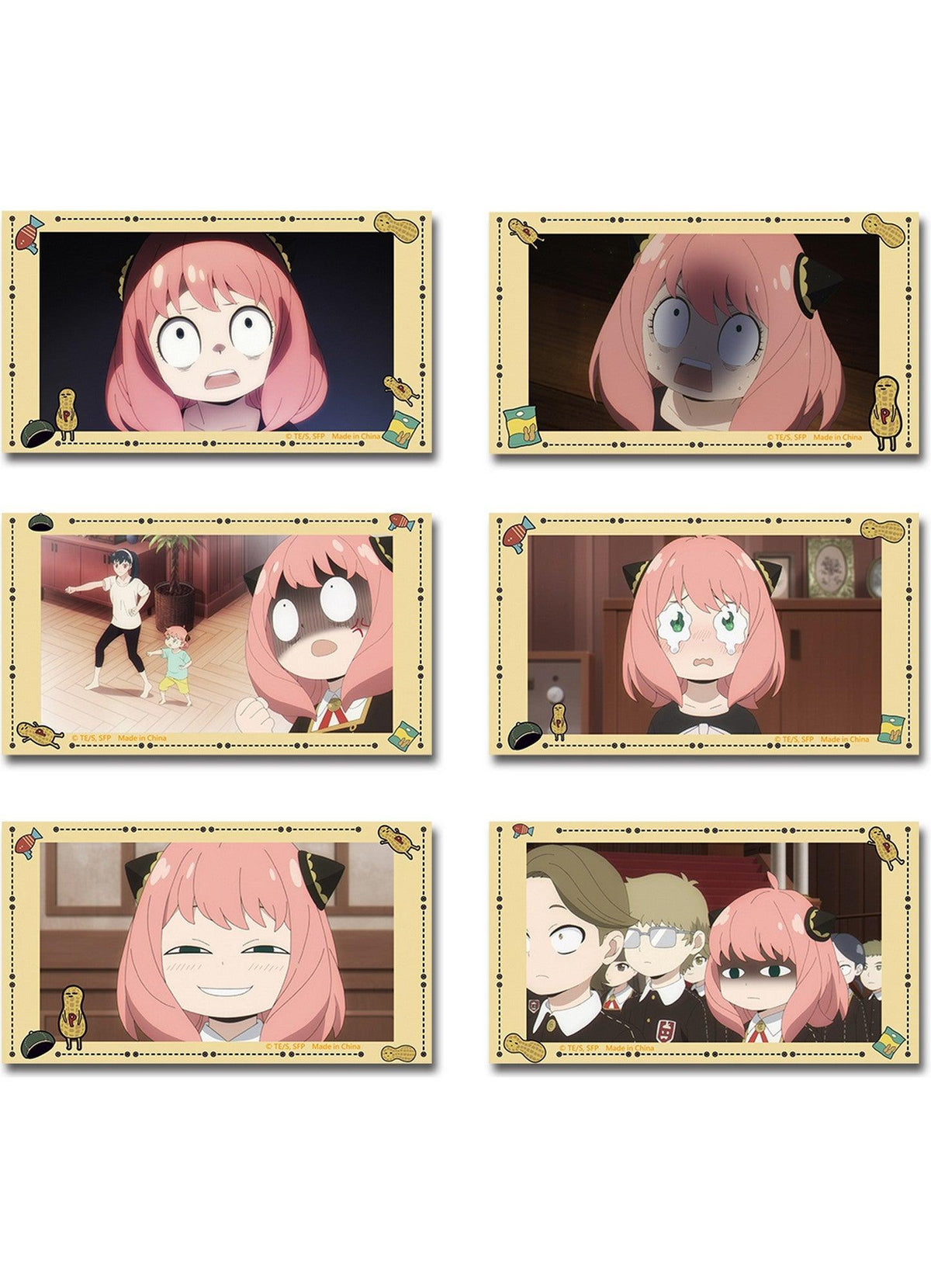 Spy X Family - Anya Forger Face Word Die-Cut Sticker Set