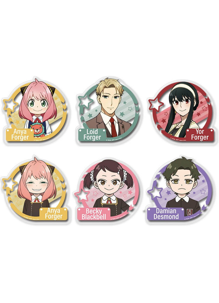 Spy X Family - Character With Star Transparent Sticker Set