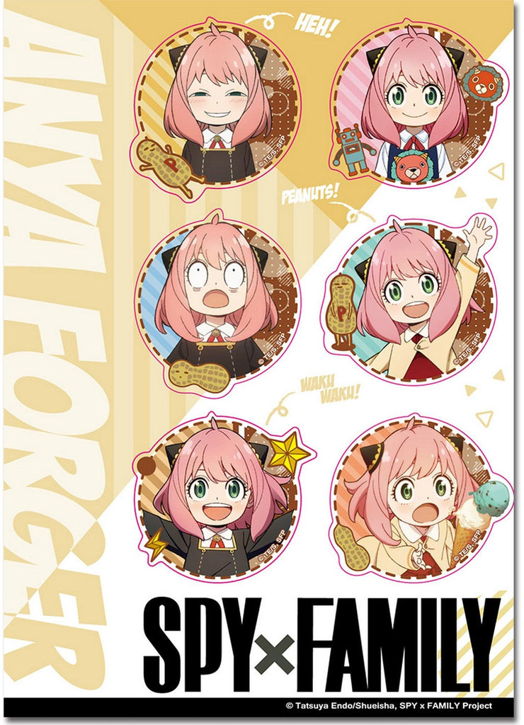 Spy X Family - Anya Forger With Icon Sticker Set 5"X7"