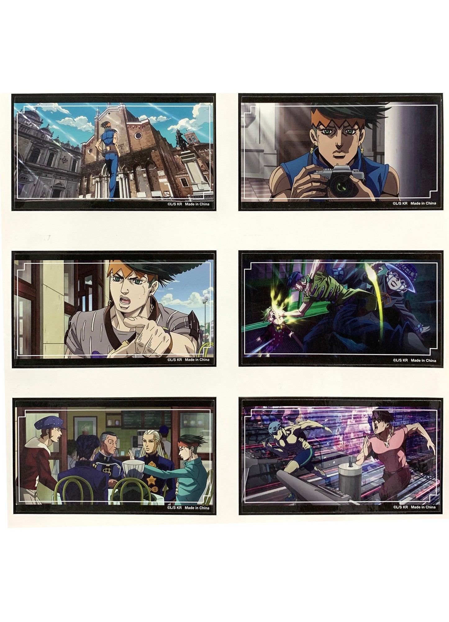 Jojo Kishibe Rohan - Screenshot Die-Cut Sticker Set