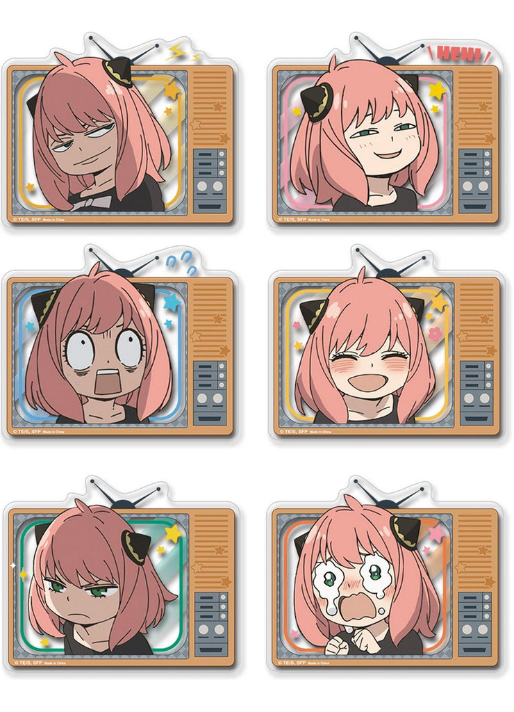 Spy X Family - Anya Forger On Tv Transparent Sticker Set