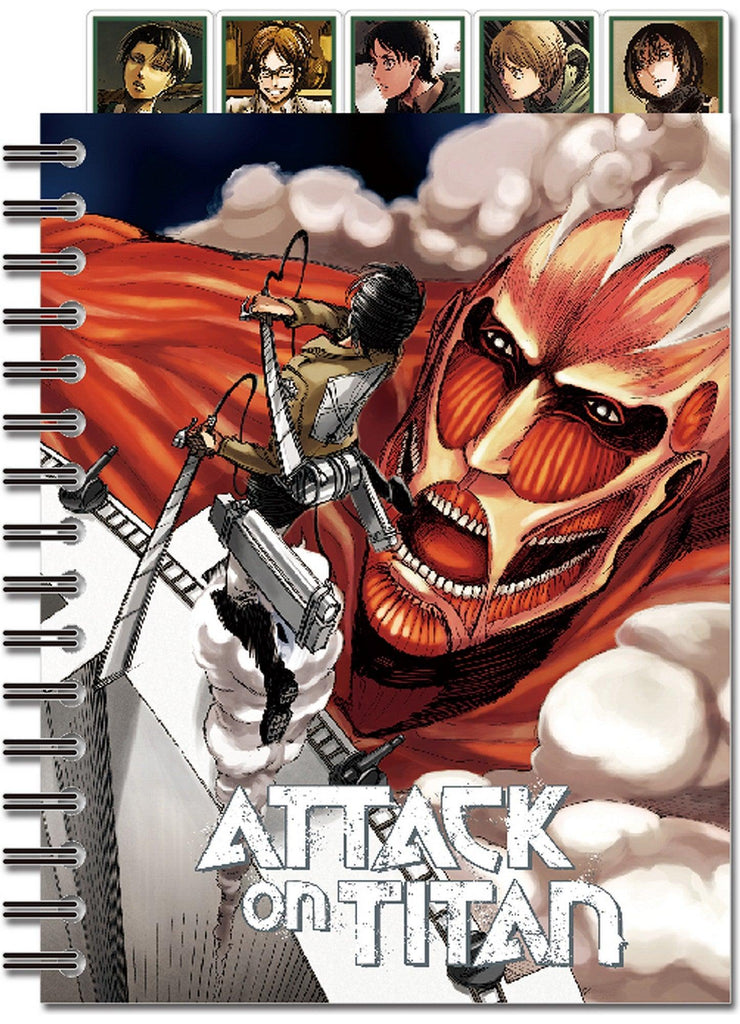 Attack On Titan Manga - Group Manga Cover Art Tabbed Notebook