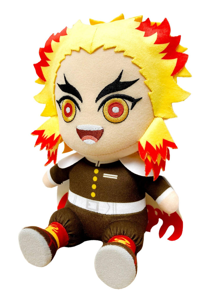 Demon Slayer - Kyojuro Rengoku Sitting Plush 7"H - Great Eastern Entertainment