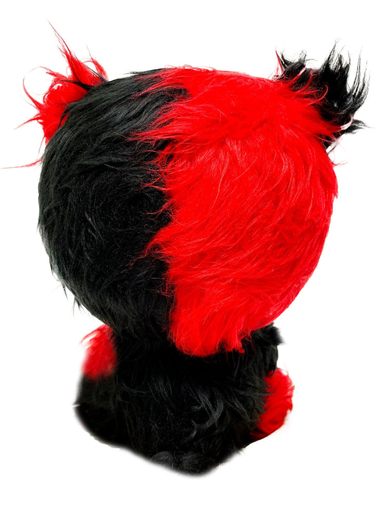 Gloomy Bear - Black Red Gloomy Bear Sitting Pose Long Hair Fur Plush 7"H - Great Eastern Entertainment