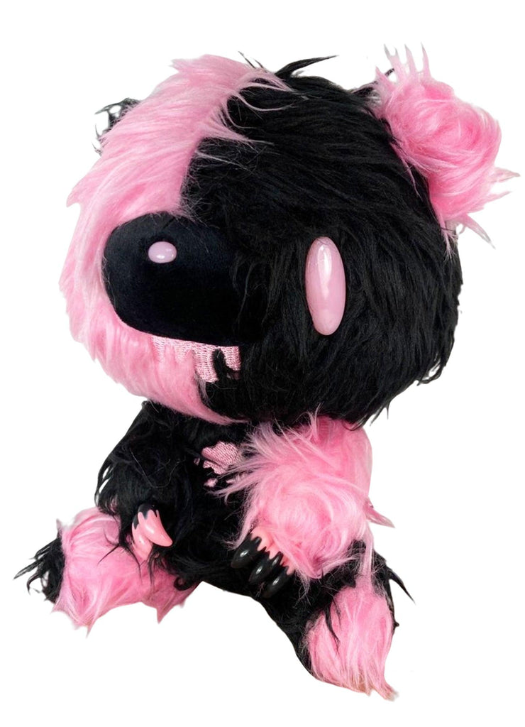 Gloomy Bear - Black Pink Gloomy Bear Sitting Pose Long Hair Fur Plush 7"H - Great Eastern Entertainment