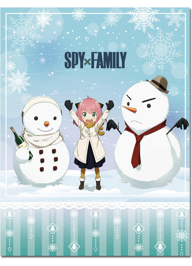 Spy X Family - Snowman & Anya Forger Sublimation Throw Blanket