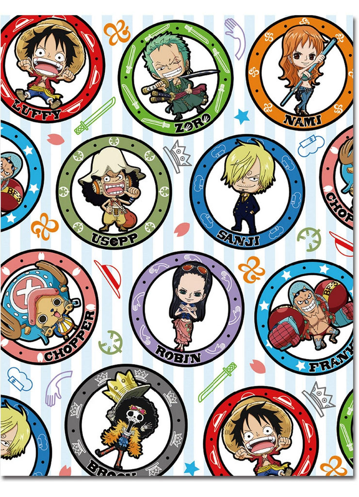 One Piece - Fi Arc SD Badges Sublimation Throw Blanket