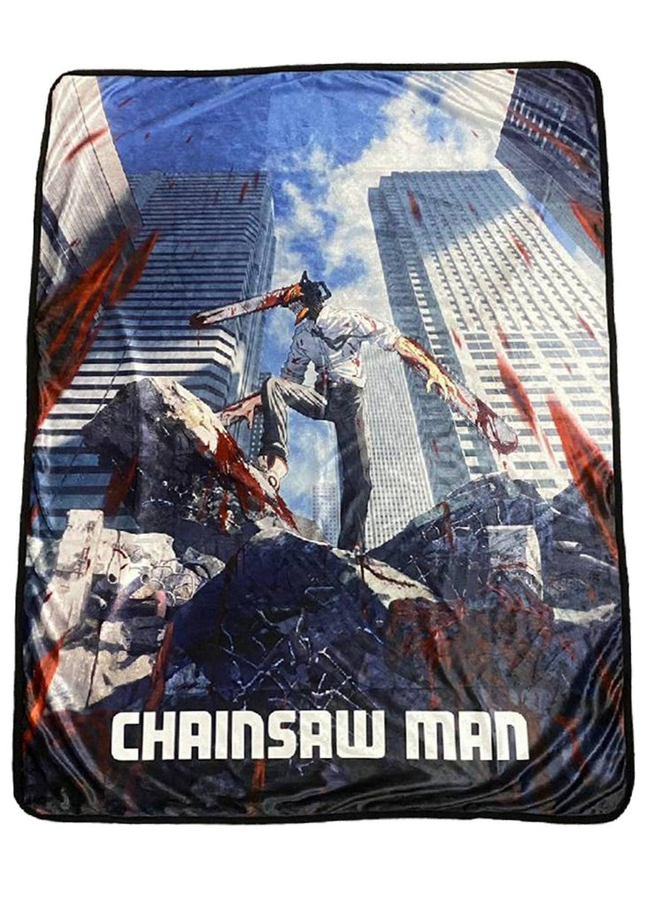 Chainsaw Man - Key Visual #1 Throw Blanket 46"W x 60"H