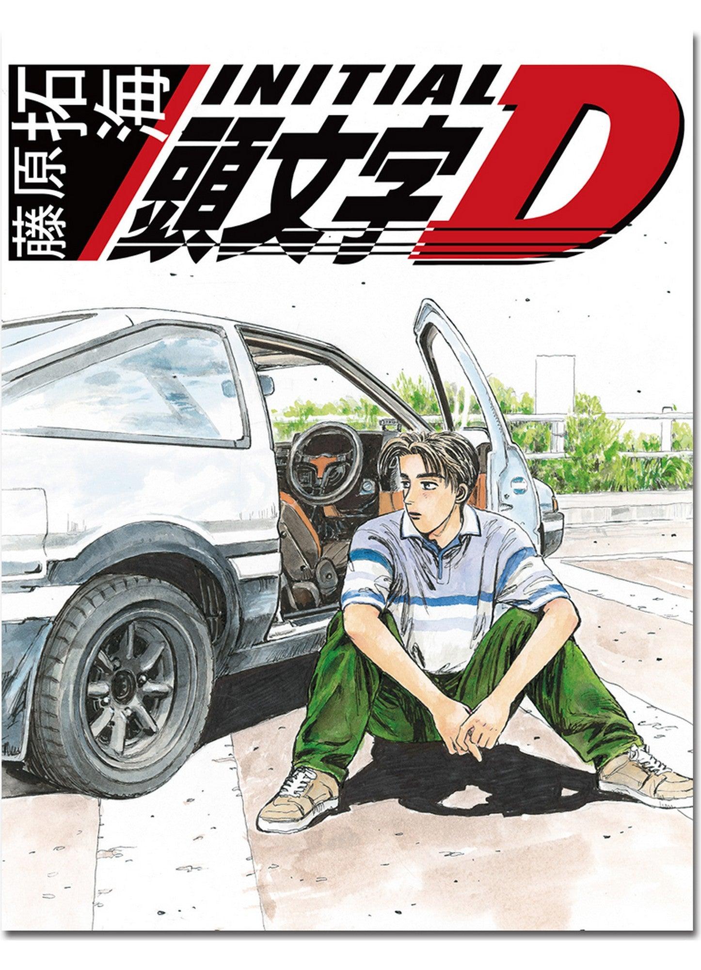 Initial D - Fujiwara Takumi with AE86 KC02 Art Throw Blanket 46"W x 60"H