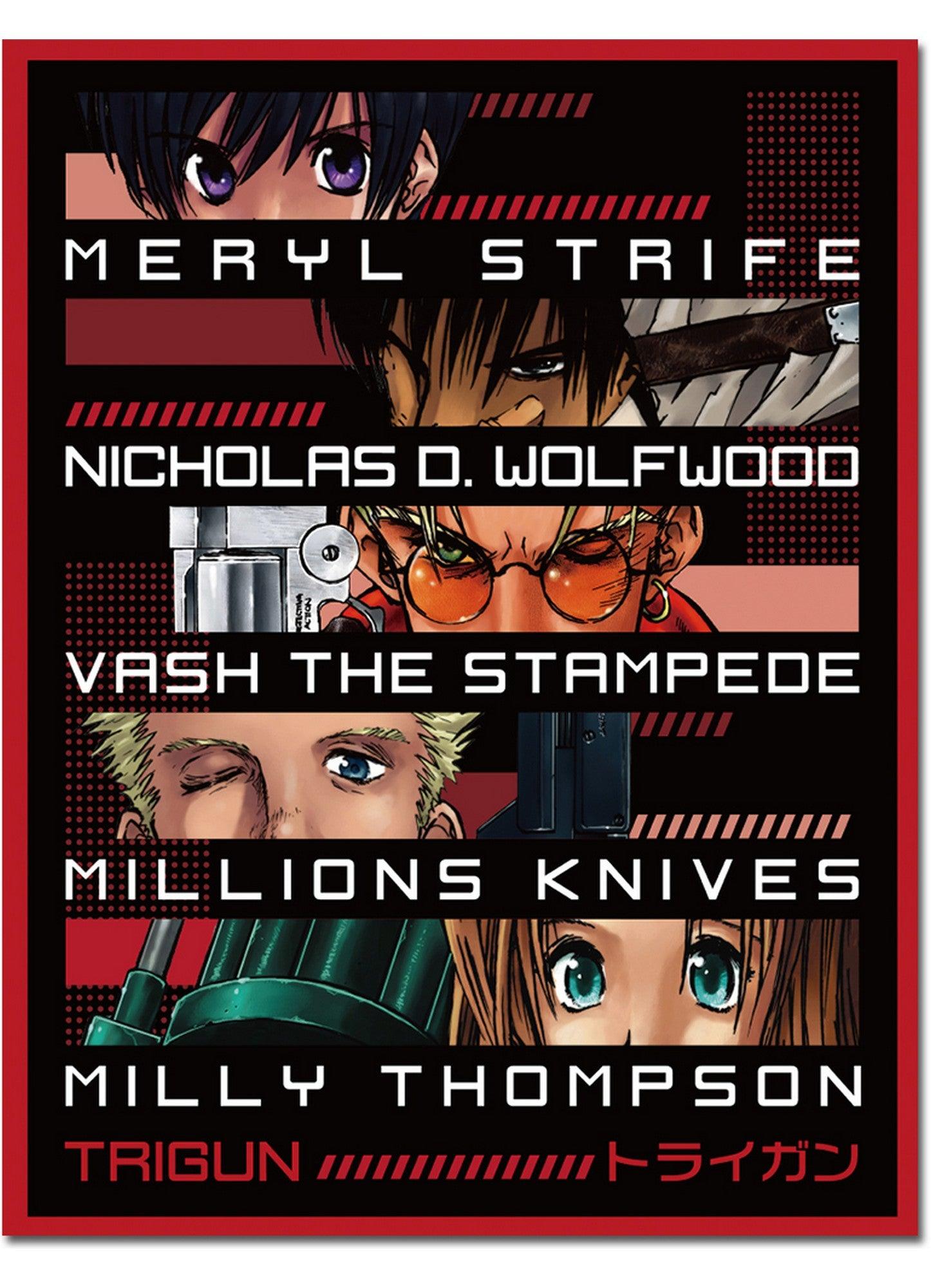 Trigun - Eyes Wide Frame Sublimation Throw Blanket 46"W x 60"H