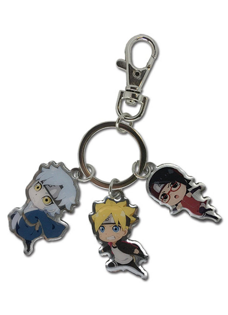 Boruto Uzumaki: Naruto Next Generation - Boruto Uzumaki, Sarada Uchiha, & Mitsuki Metal Keychain 2 - Great Eastern Entertainment