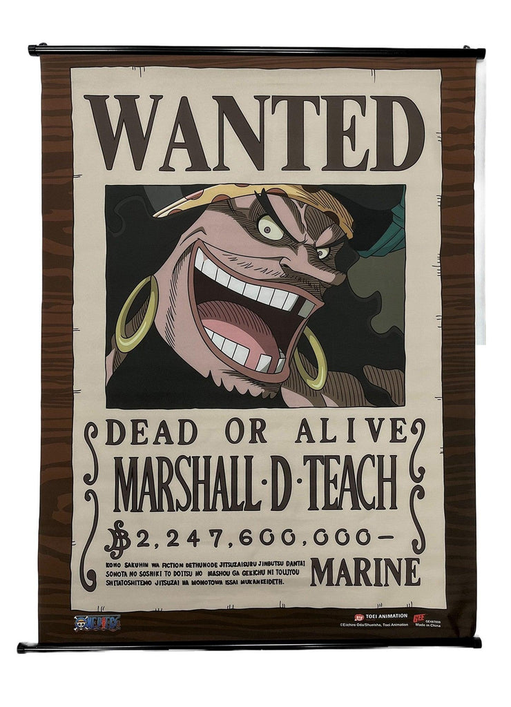 One Piece - Wanted Posters Marshall D. Teach Wall Scroll 31"W x 43"H