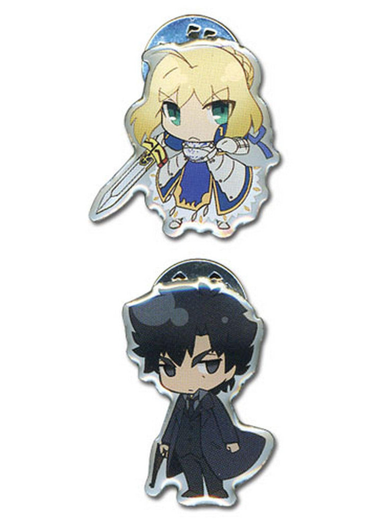 Fate/Zero - Saber And Kiritsugu Emiya SD Metal Pin Set - Great Eastern Entertainment