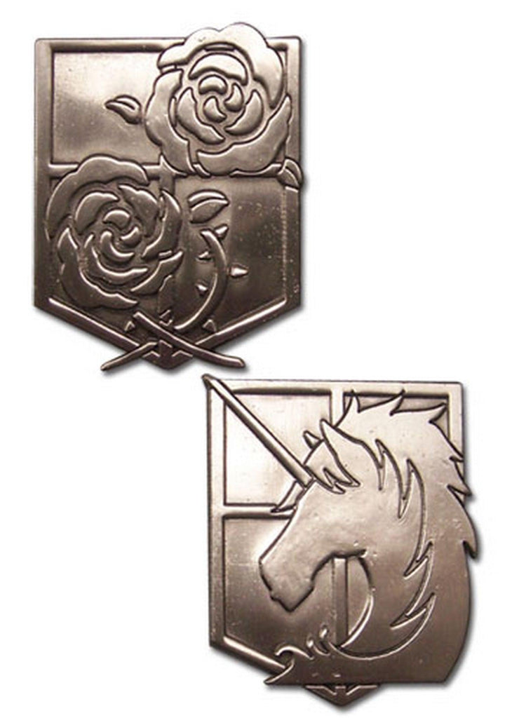 Attack on Titan - Stationary Guard & Military Police Emblem Pins - Great Eastern Entertainment
