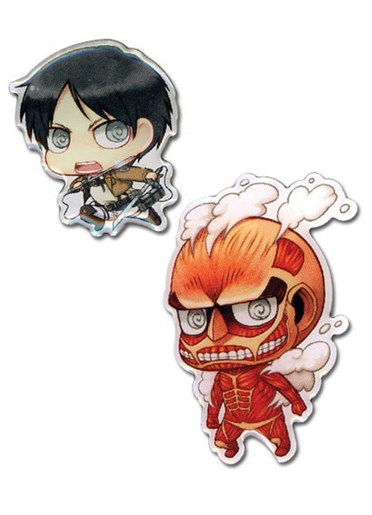 Attack on Titan - Eren Yeager & Titan Metal Pins - Great Eastern Entertainment