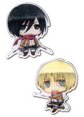 Attack on Titan - Mikasa Ackerman And Armin Arlet Metal Pins - Great Eastern Entertainment