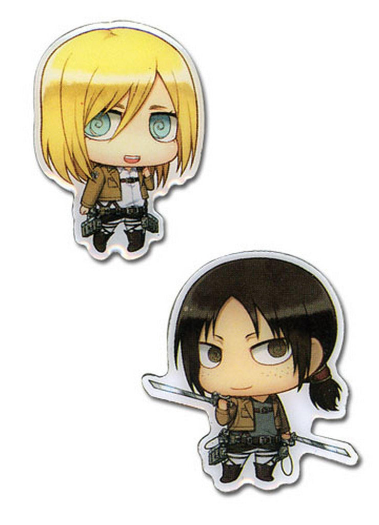 Attack on Titan - SD Historia Reiss "Christa" & Ymir Metal Pins - Great Eastern Entertainment