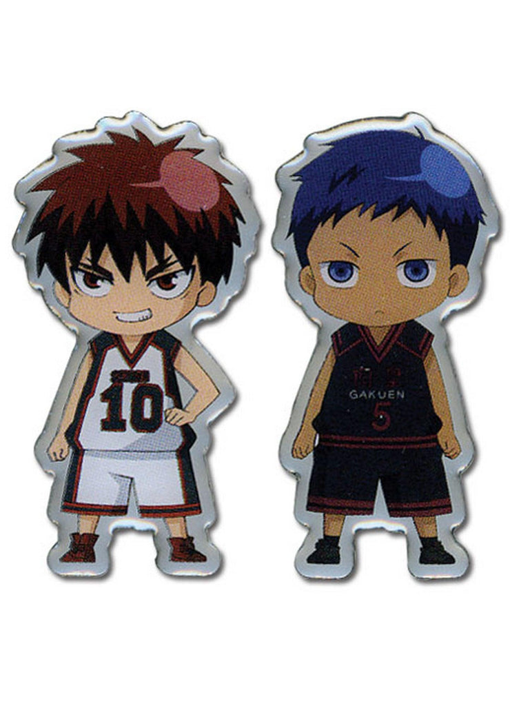 Kuroko's Basketball - Taiga Kagami And Daiki Aomine SD Metal Pin - Great Eastern Entertainment