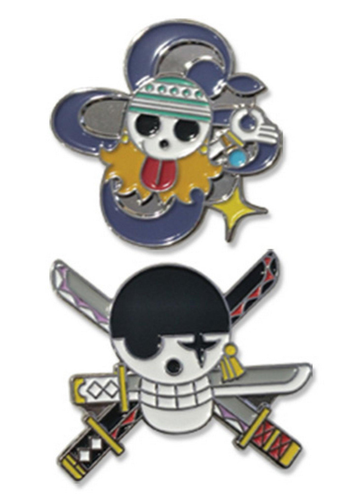 One Piece - Nami And Roronoa Zoro Skull Pin Set - Great Eastern Entertainment