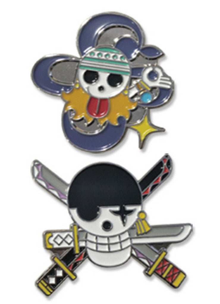 One Piece - Nami And Roronoa Zoro Skull Pin Set - Great Eastern Entertainment