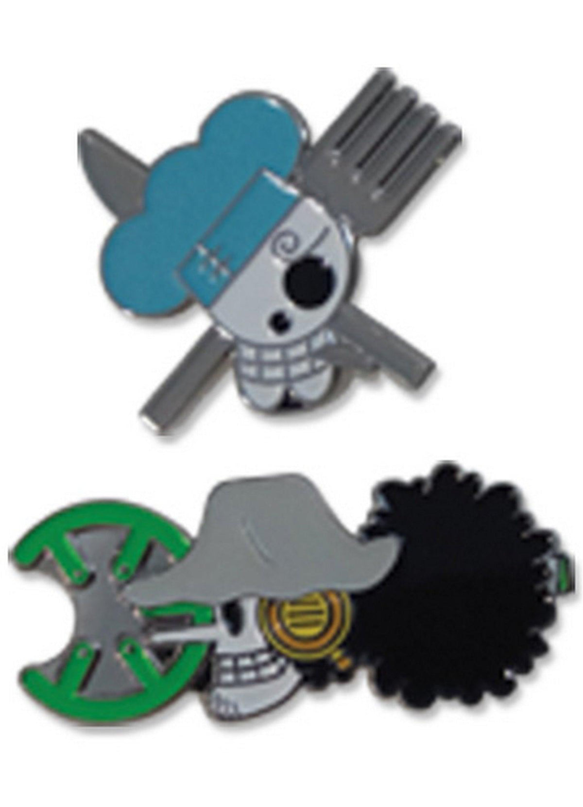 One Piece - Vinsmoke Sanji & Usopp Skull Pin Set - Great Eastern Entertainment