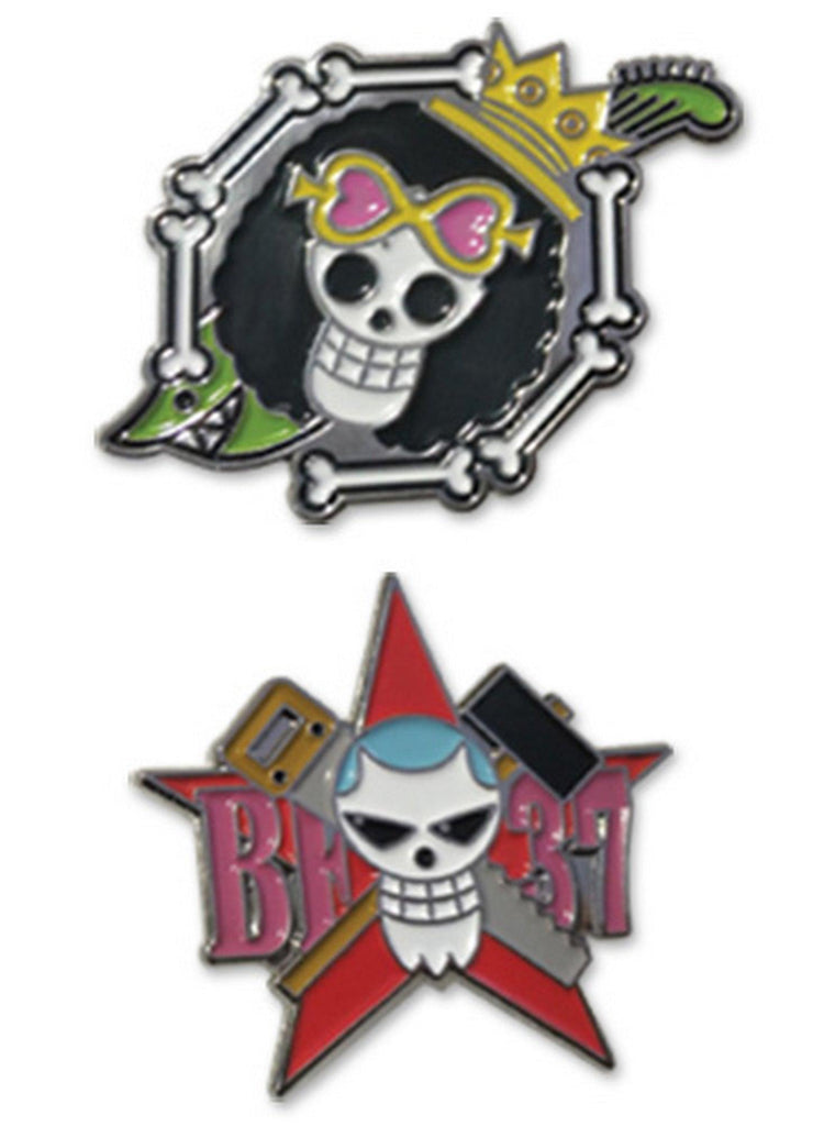 One Piece - Brook & Franky Skull Pin Set - Great Eastern Entertainment