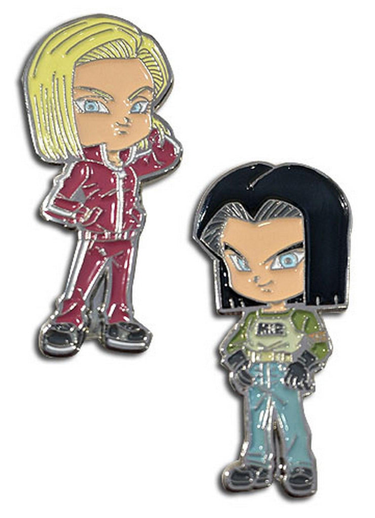Dragon Ball Super - Android 17 & Android 18 Enamel Pins - Great Eastern Entertainment