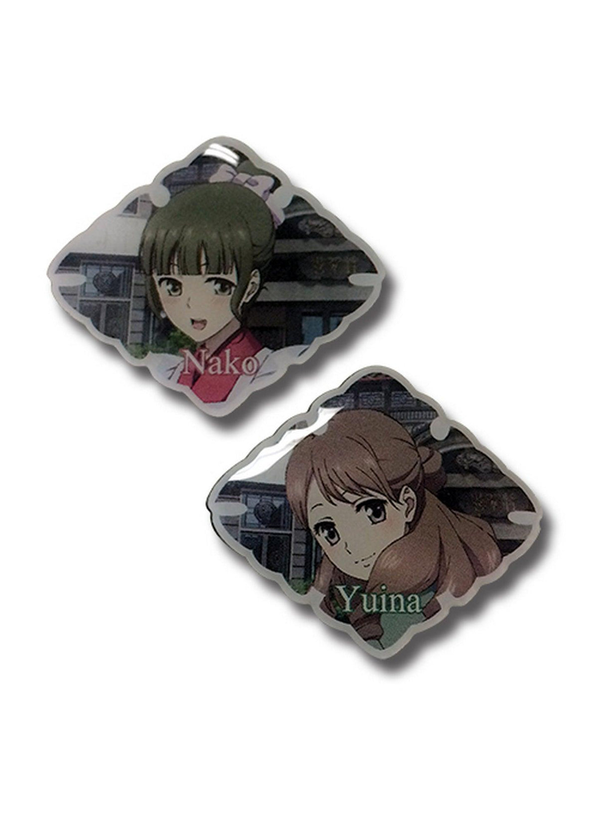 Hanasaku Iroha - Yuina Wakura & Nako Oshimizu Metal Pins - Great Eastern Entertainment