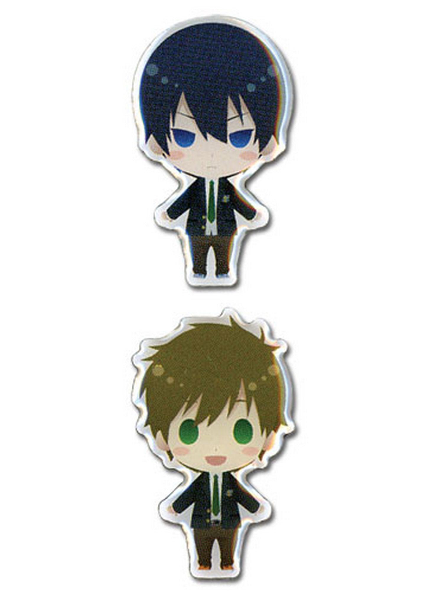 Free! - SD Haruka Nanase & Makoto Tachibana Pin Set - Great Eastern Entertainment