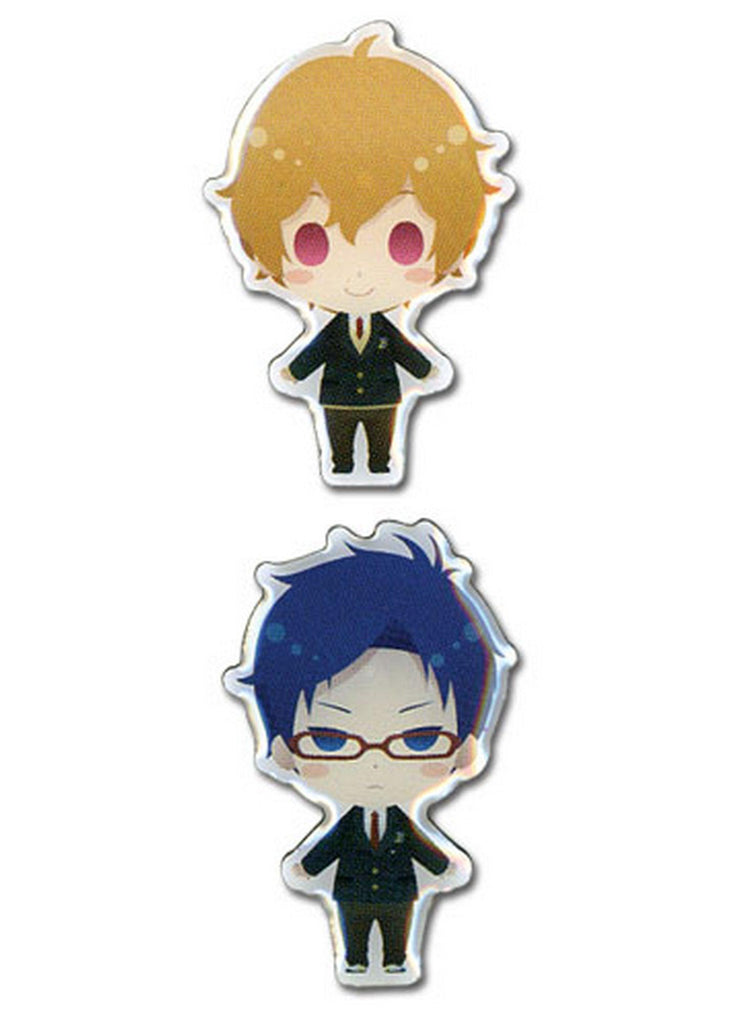 Free! - SD Rei Ryugazaki & Nagisa Hazuki Pin Set - Great Eastern Entertainment