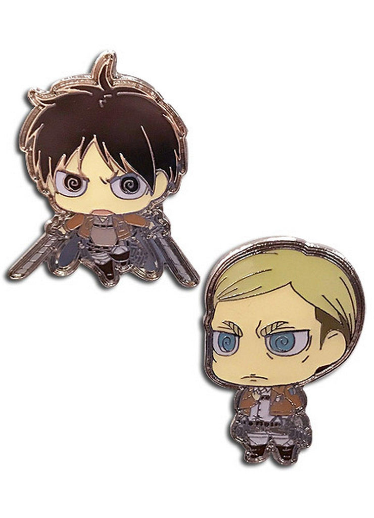 Attack on Titan Season 2 - SD Eren Yeager & Erwin Smith Pins - Great Eastern Entertainment