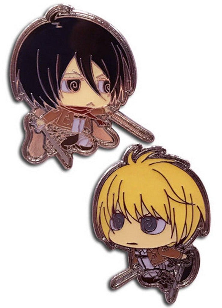 Attack on Titan Season 2 - SD Mikasa Ackerman & Armin Arlet Pins - Great Eastern Entertainment