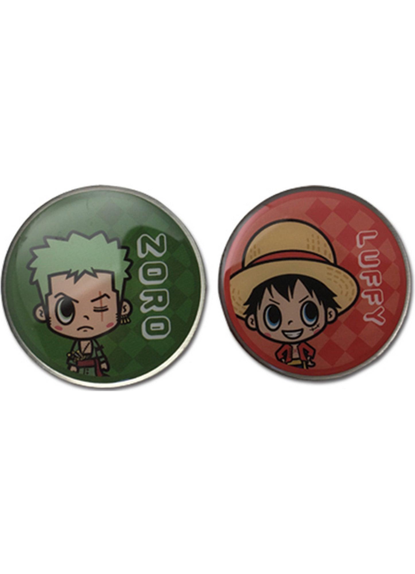 One Piece - Monkey D. Luffy & Roronoa Zoro Pins – Great Eastern
