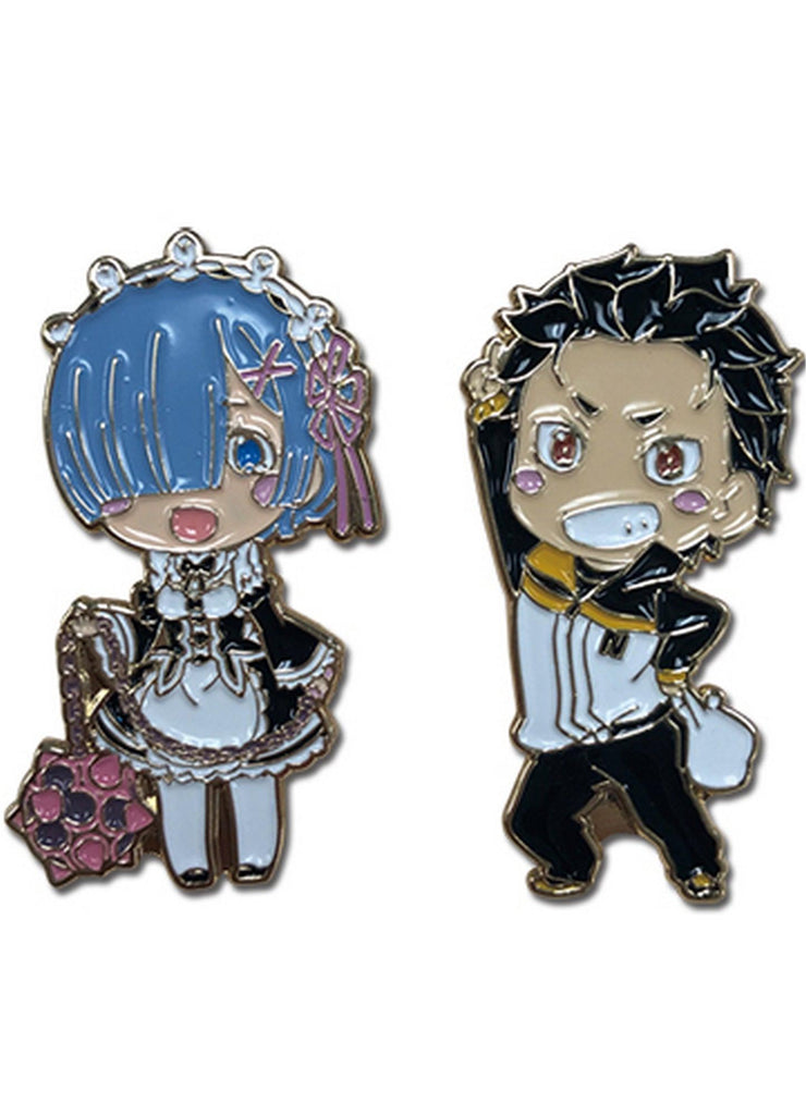 Re:Zero - Starting Life in Another World - Natsuki Subaru & Rem Pins - Great Eastern Entertainment