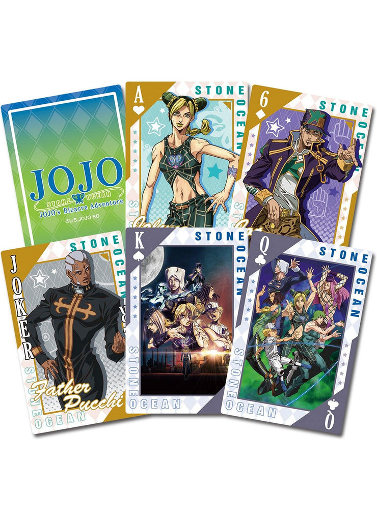 Jojos S5 Stone Ocean - Main Character With Pattern Playing Cards