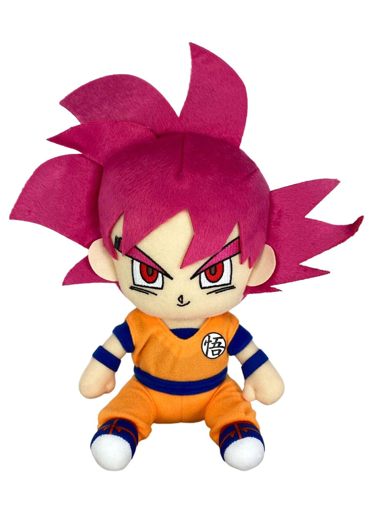 Dragon Ball Super - Super Saiyan God Goku Sitting Pose Plush 7"H