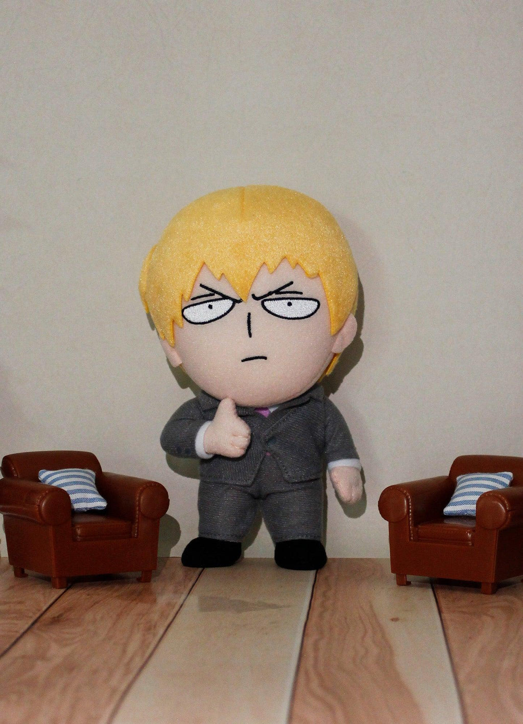 Mob Psycho 100 - Reigen Arataka Plush 8"H - Great Eastern Entertainment
